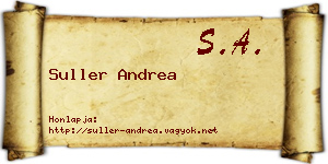 Suller Andrea névjegykártya